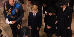 Prince William,Prince of Wales,Prince George of Wales,Princess Charlotte,Catherine,Princess of Wales at Westminster Abbey,