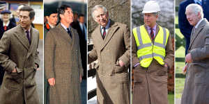King Charles’ coat of many decades worn in 1986,1999,2008,2010 and 2023.