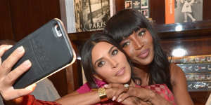 Social media star Kim Kardashian and supermodel Naomi Campbell.