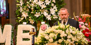 Kitching’s husband takes aim at Labor’s ‘cantankerous cabal’ at funeral