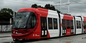 Testing has begun on a section of the first stage of the Parramatta light rail.