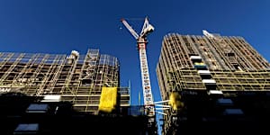 Apartments under construction in St Leonards.