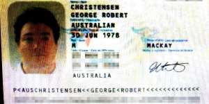 A copy of George Christensen’s passport,which was captured on his regular visits to Southeast Asia.