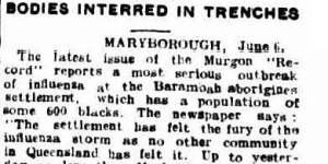 An excerpt from an article published in the Brisbane Courier on June 7,1919. 