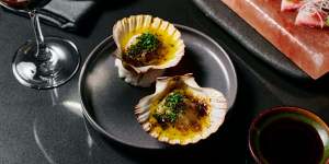 Ototo's scallops with seaweed butter,part of a raft of snack options at the underground CBD bar.