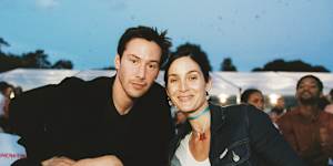 Keanu Reeves and Carrie Ann Moss at Tropfest in 2005.