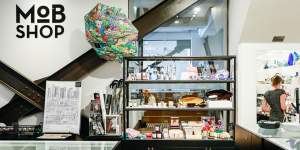 Museum of Brisbane Shop has a curated selection of homewares,jewellery and books,many with a Brisbane theme.