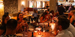 The dining room.