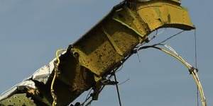 The rear fuselage of flight MH17 at the Ukrainian crash site in 2014.