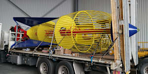 The new rocket due to touch down in Waverley Park.