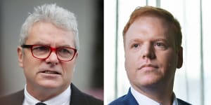 David McBride (left),who went to the ABC to expose alleged war crimes in Afghanistan,and Richard Boyle (right) who blew the whistle about wrongdoing at the Tax Office.
