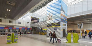 Terminal 2 check-in,Manchester airport.