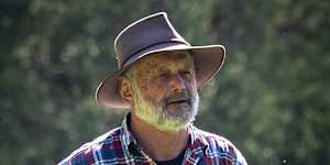 Peter Preuss at his vineyard.
