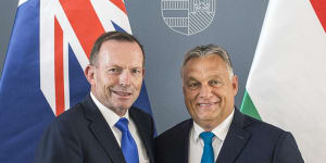 Tony Abbott with Hungarian PM Viktor Orban in September.