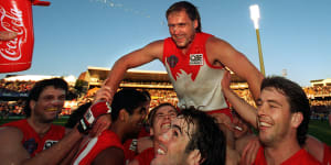 Tony Lockett,straight after sending the Swans into the 1996 AFL grand final,was an undisputed hit in Sydney.