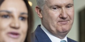 Senator Jacqui Lambie and Minister for Employment and Workplace Relations Tony Burke.