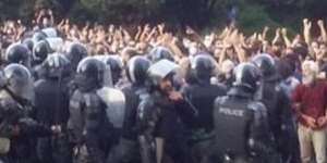 Protesters clash with police in Tehran over the death of Mahsa Amini.