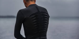 This Haydenshapes and Dion Lee wetsuit:the closest you can get to growing gills. 