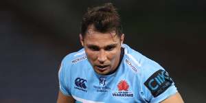 Disappointment:Nick Phipps scored early for the Waratahs but there was little more joy for the playmaker.