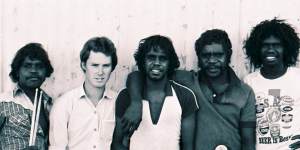 The Warumpi Band in 1981,from left,the late Gordon Butcher,Neil Murray,Sammy Butcher,Denis Minor and the late George Rrurrambu.