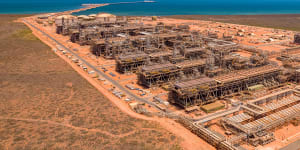 Chevron’s Gorgon LNG plant on Barrow Island off Western Australia.