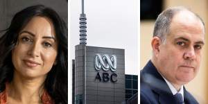 Antoinette Lattouf (left) and ABC managing director David Anderson.