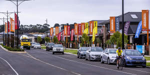 Display homes in Mount Duneed,a suburb of Geelong. 