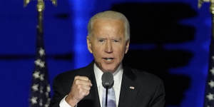 President-elect Joe Biden speaks from Wilmington,Delaware.
