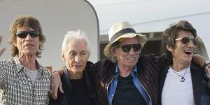 Watts with his Rolling Stones bandmates in 2016. From left:Mick Jagger,Watts,Keith Richards and Ron Wood.