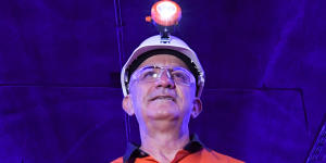 Mechanical and Electrical Manager Charles Giuttari inside the NorthConnex tunnel.