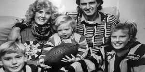 A young Shane Tuck,left,with his mother Fay,brother Travis,father Michael and sister Renee.