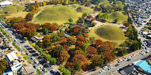 Gyeongju’s burial mounds sit in the heart of the city.