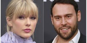 Taylor Swift and Scooter Braun,who purchased Big Machine Records and acquired Swift's master recordings.