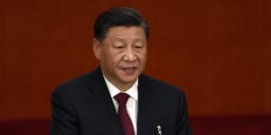 Chinese President Xi Jinping delivers a speech during the opening ceremony of the 20th National Congress.
