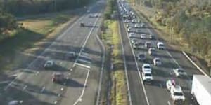 Bruce Highway clogged with 35km school holiday delays