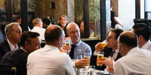 The lunch crowd at Rockpool in Sydney on Thursday.
