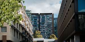 Apartment buildings in the inner city suburb of Pyrmont.