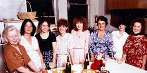 Agnes Lee (second from left) in her first year,1978,at the Australian Women’s Weekly test kitchen. Food editor Ellen Sinclair is pictured on the far left.