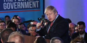 British Prime Minister Boris Johnson concluded his victory speech on Friday by saying:"Let's get Brexit done! But first,let's get breakfast done!"