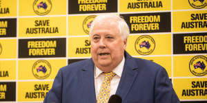 Clive Palmer’s business gave $117 million to the United Australian Party before the last election.