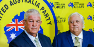 Former rugby league star gets $500k donation from Clive Palmer