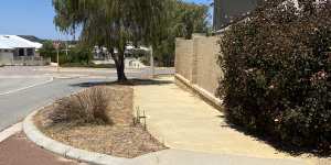 A local cracked footpath Len White says the City of Joondalup should address.