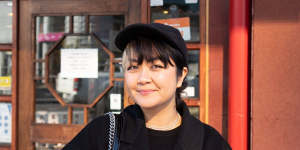 Rosheen Kaul outside Hills BBQ Noodle Shop,one of her sentimental favourites in Box Hill.