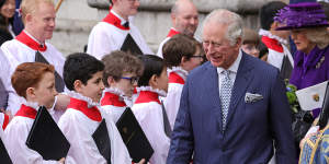Prince Charles at the Commonwealth Day service at Westminster Abbey.