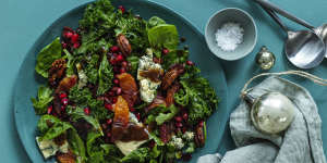 The components for this Christmas salad can be prepped ahead and tossed together on the big day.