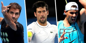 Roger Federer,Novak Djokovic and Rafael Nadal