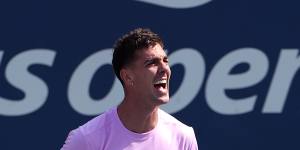 Giant-killer Kokkinakis making up for lost time at US Open,de Minaur prevails