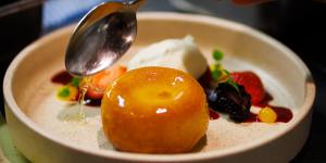 Savarin with orange cream.