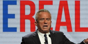 Independent presidential candidate Robert F. Kennedy Jr at a campaign event in West Hollywood last week.
