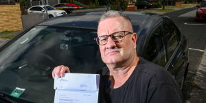 Anthony Rogers has been chased by debt collectors for toll debts already waived. 14 March 2024. Photo:Eddie Jim.